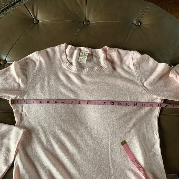 Faded Glory Light Pink Sweater Embroidery Floral - Picture 9 of 11